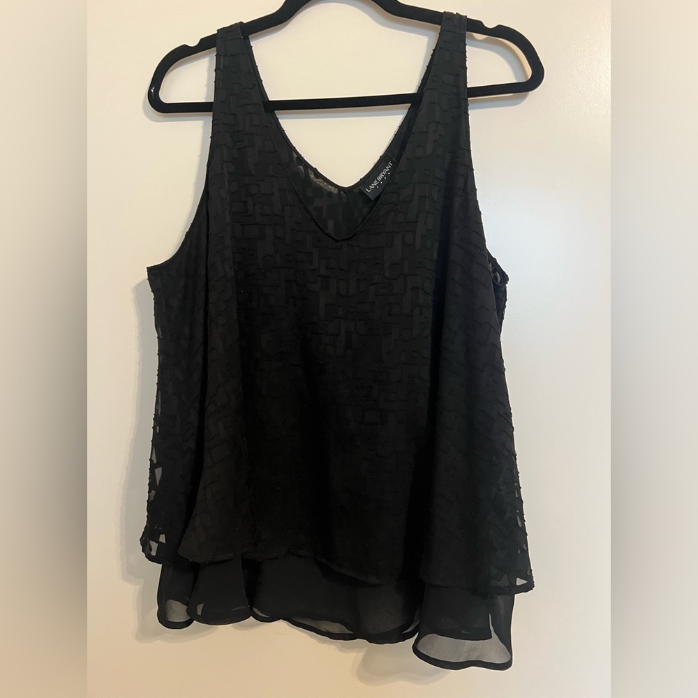 Black Textured Tank Layne Bryant